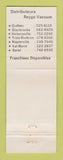 Matchbook Cover - Vacu Maid Reygo Vacuum Montreal QC girlie