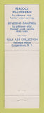 Matchbook Cover - Cooperstown NY Peacock Weather Vane Folk Art