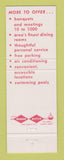 Matchbook Cover - Country House Hotel Syracuse NY Northway Inn