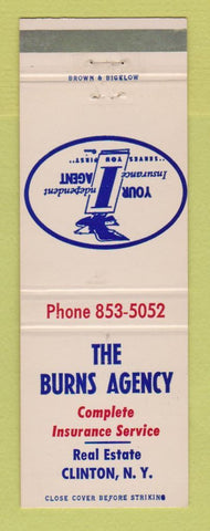 Matchbook Cover - Burns Insurance Agency Clinton NY