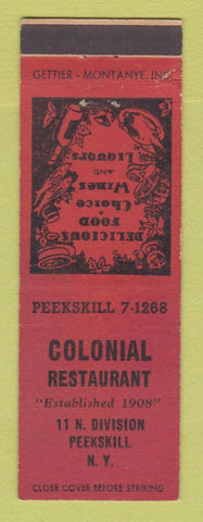 Matchbook Cover - Colonial Restaurant Peekskill NY WEAR
