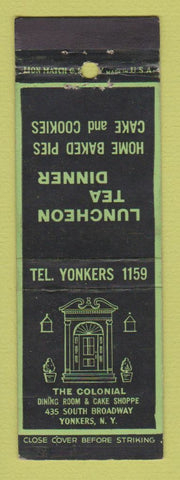 Matchbook Cover - The Colonial Restaurant Yonkers NY