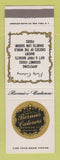 Matchbook Cover - Bernie's Catering Brightwaters NY