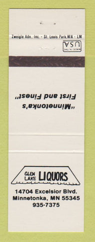 Matchbook Cover - Glen Lake Liquors Minnetonka MN