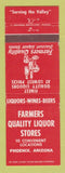 Matchbook Cover - Farmers Liquor Stores Phoenix AZ WEAR