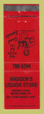 Matchbook Cover - Hadden's Liquor Store Watertown NY