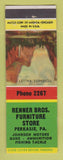 Matchbook Cover - Renner Bros Furniture Perkasie PA Johnson Boat Motors