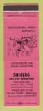 Matchbook Cover - Shields Hill Top Furniture Kearney NE PINK