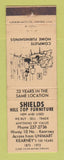 Matchbook Cover - Shields Hill Top Furniture Kearney NE PEAC HWEAR