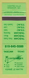 Matchbook Cover - Musitronique Teac Tascam Music Windsor QC