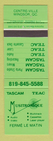 Matchbook Cover - Musitronique Teac Tascam Music Windsor QC