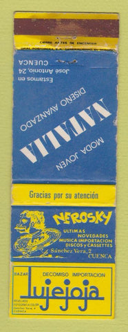 Matchbook Cover - Nerosky Music Spain POOR