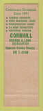 Matchbook Cover - Cornhill Savings Loan Utica NY