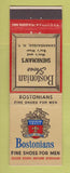 Matchbook Cover - Bostonians Men's Shoes Shenkman's Canandaigua NY