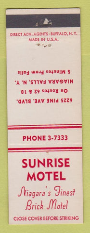 Matchbook Cover - Sunrise Motel Niagara Falls NY