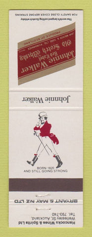 Matchbook Cover - Johnnie Walker Red Label Scotch Whiskey Auckland New Zealand