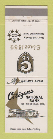 Matchbook Cover - Citizens National Bank Kirksville MO