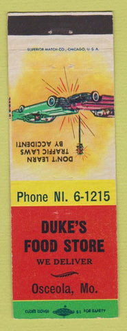 Matchbook Cover - Duke's Food Store Osceola MO