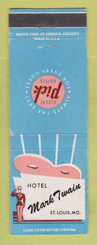 Matchbook Cover - Hotel Mark Twain St Louis MO Albert Pick