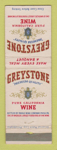 Matchbook Cover - Greystone Wine Philadelphia PA WORN