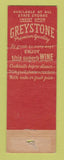 Matchbook Cover - Greystone Wine Philadelphia PA WORN