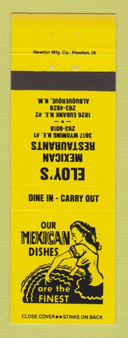 Matchbook Cover - Eloy's Mexican Restaurant Albuquerque NM girlie