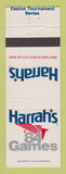 Matchbook Cover - 1984 Harrah's Casino Games Reno Las Vegas NV