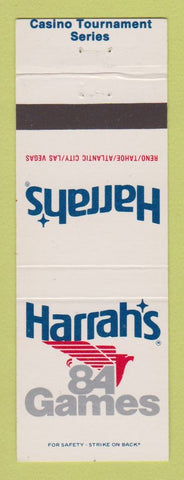 Matchbook Cover - 1984 Harrah's Casino Games Reno Las Vegas NV