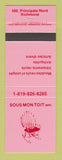 Matchbook Cover - South Mon Toit Furniture Richmond QC?