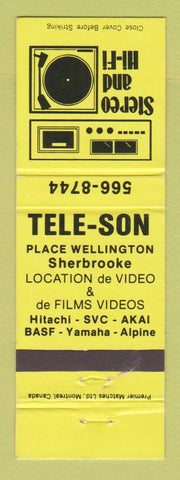 Matchbook Cover - Tele Son Stereo Sherbrooke QC WEAR