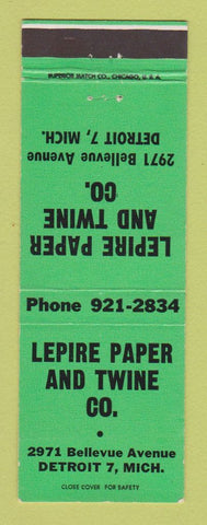 Matchbook Cover - Lepire Paper Twine Detroit MI