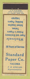 Matchbook Cover - Standard Paper Company Tacoma WA