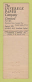 Matchbook Cover - Inveresk Group Paper London UK England