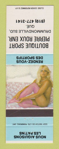 Matchbook Cover - Boutique Sports Pierre Roux Drummondville QC pinup