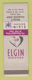 Matchbook Cover - Elgin Watches Krigel's Jewelry Kansas City MO