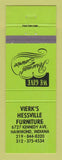 Matchbook Cover - Vierk's Hessville Furniture Hammond IN