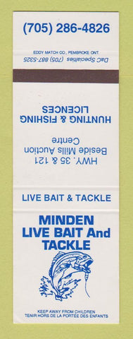 Matchbook Cover - Minden Live Bait Tackle ON? SAMPLE