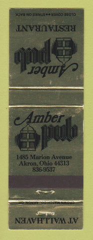 Matchbook Cover - Amber Pub Akron OH restaurant
