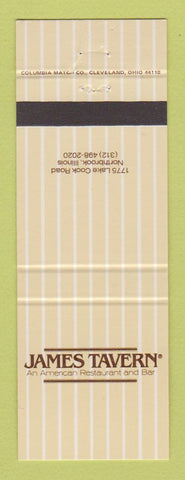 Matchbook Cover - James Tavern Restaurant Northbrook IL