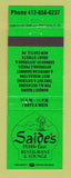 Matchbook Cover - Saide's Middle East Restaurant New Castle PA