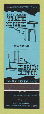 Matchbook Cover - Clarion Clipper Restaurant Clarion PA