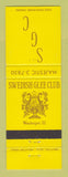 Matchbook Cover - Swedish Glee Club Waukegan IL