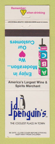 Matchbook Cover - JD Penguin's Liquor