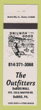 Matchbook Cover - The Outfitters DuBois PA WHITE WEAR