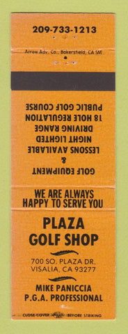 Matchbook Cover - Plaza Golf Shop Visalia CA WEAR