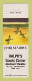 Matchbook Cover - Ralph's Sports Center Germantown NY