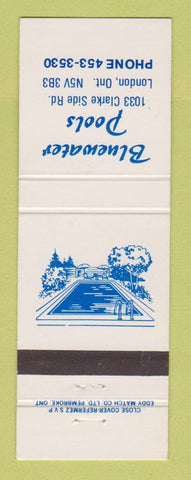 Matchbook Cover - Bluewater Swimming Pools London ON WEAR