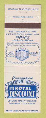 Matchbook Cover - Royal Discount Furniture Memphis TN