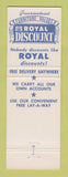 Matchbook Cover - Royal Discount Furniture Memphis TN