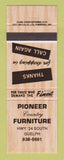 Matchbook Cover - Pioneer Country Furniture Guelph ON